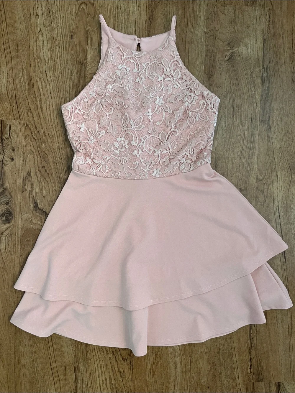 B. Smart Sleeveless Halter Mini Dress - Picture 1 of 6
